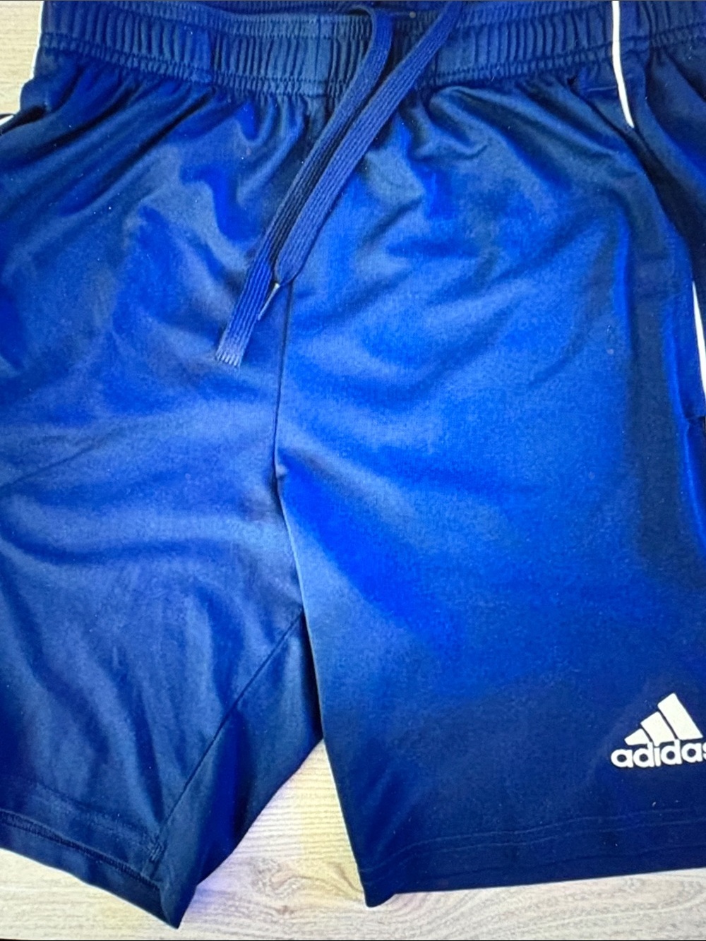 adidas Blue Athletic Shorts with Contrast Trim